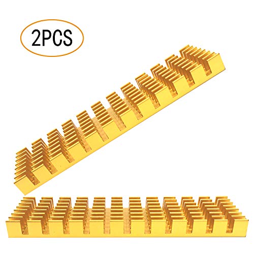 2 pcs Applicable m.2 nvme ssd 2280 Heatsinks Gold