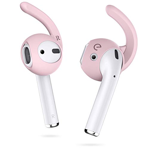 Book Cover EarBuddyz 2.0 Ear Hooks and Covers Accessories Compatible with Apple AirPods 1 & 2 or EarPods Headphones/Earphones/Earbuds (3 Pairs) (Pretty in Pink)