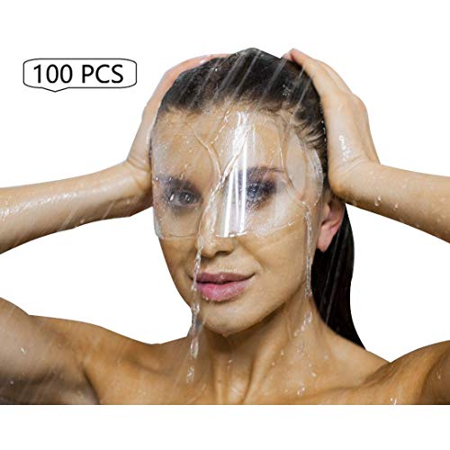 100 PCS Protective Shower Visor Face Shield Mask For Microblading, Permanent Makeup, Cosmetic Tattoo, Eyelash Extensions, Eyes Cataract Surgery, Eyelid Blepharoplasty Aftercare For Eyes And Eyebrows
