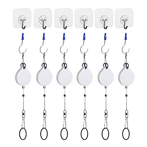 Book Cover KIWI design 6 Packs Retracable VR Cable Managment | Ceiling Suspension System Compitable with Vive/Vive Pro Virtual Reality/Oculus Rift/Playstation VR/Microsoft MR VR Accessories (White)