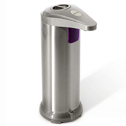 ELECHOK Soap Dispenser, Touchless Automatic Soap Dispenser, Infrared Motion Sensor Stainless Steel Dish Liquid Hands-free Auto Hand Soap Dispenser, Upgraded Waterproof Base [Newest Version]