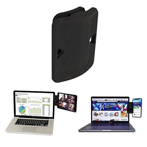 Side Mount Clip for Dual Monitor, Dual Display iPad Monitor Mount and Tablet Stand Mount for Your Laptop, Instant Second Display Compatible with Most Laptops (2 Pack)