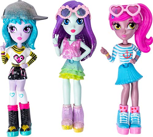 Book Cover Off the Hook Style Doll 3-Pack, 4-inch Small Dolls with Mix and Match Fashions and Accessories, for Girls Aged 5 and Up, Exclusively at Amazon