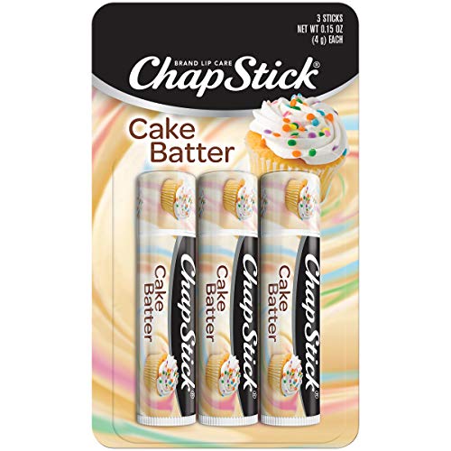 ChapStick Cake Batter Flavor, Flavored Lip Balm Set, Limited Edition, Pack of 3 Lip Balm Tubes, 0.15 Ounce Each