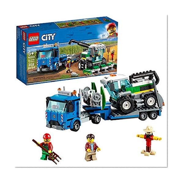 Book Cover LEGO City Great Vehicles Harvester Transport 60223 Building Kit , New 2019 (358 Piece)