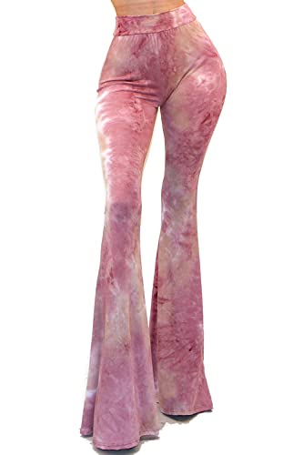 Vivicastle Women's USA Boho Comfy Stretchy Bell Bottom Flare Pants