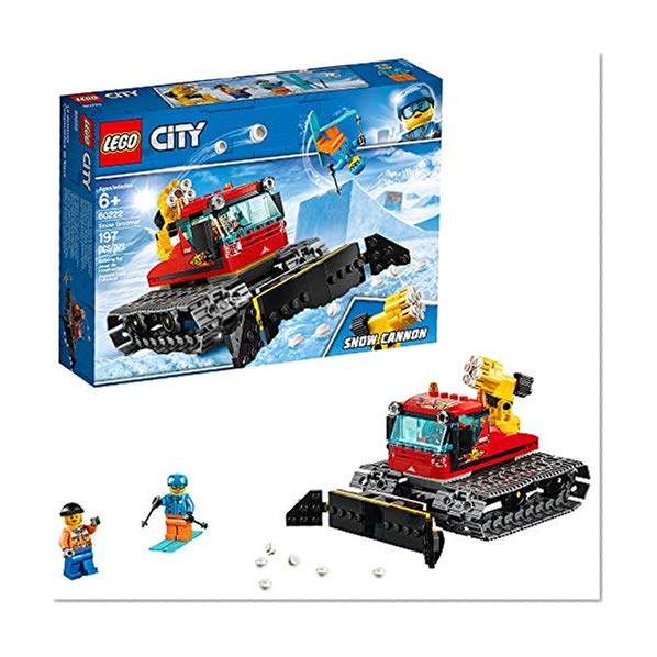 Book Cover LEGO City Great Vehicles Snow Groomer 60222 Building Kit , New 2019 (197 Piece)