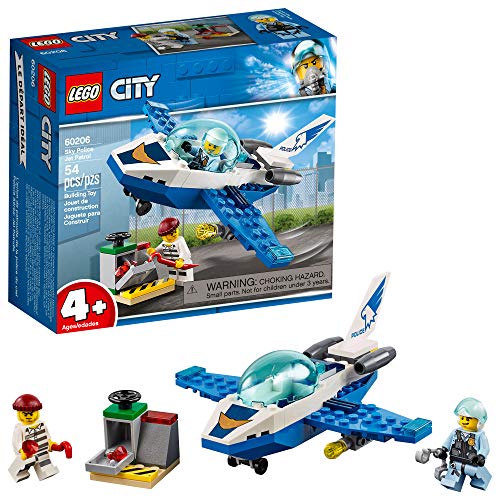Book Cover LEGO City Sky Police Jet Patrol 60206 Building Kit, 2019 (54 Pieces)