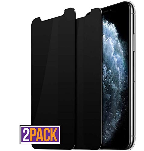 Book Cover pehael Privacy Screen Protector, Anty- Spy Tempered Glass for iPhone 11 Pro Max iPhone Xs Max, Easy Install, Free Bubbles [6.5 inch](2ps)