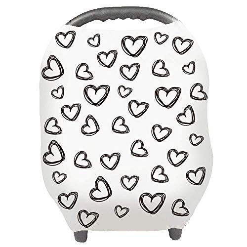 Nursing Cover - Breastfeeding Cover Carseat Canopy for Baby Infant, Car Seat Covers for Babies by YOOFOSS (White)