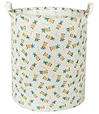 BOOHIT Pineapple Room Decor Kids Toy Storage Laundry Basket Tall Fabric Baby Nursery Hamper Large Collapsible Storage Bin Birthday Halloween Christmas Easter Gift(Pineapple)