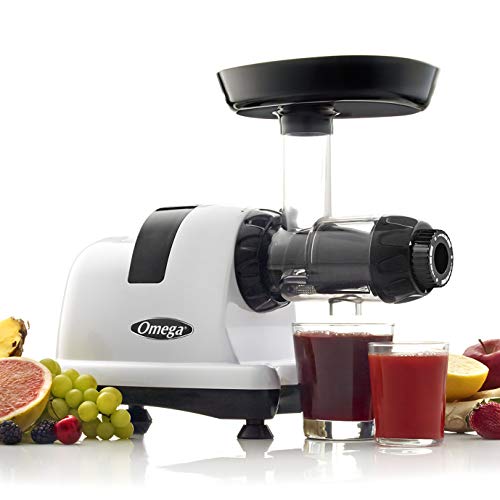 Book Cover Omega Juicer J8006HDS Quiet Dual-Stage Slow Speed Masticating 80 Revolutions per Minute with High Juice Output, 200-Watt, Silver