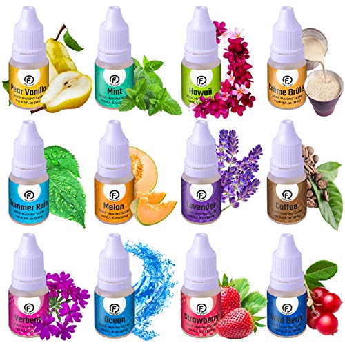 Soap Making Scents - Set of 12 Premium Grade Fragrance Oils - Soap Making Supplies - Fragrance Oil for Aroma Beads - Bath Bomb Scents – Slime Scents – Fragrance Oils for Soap Making