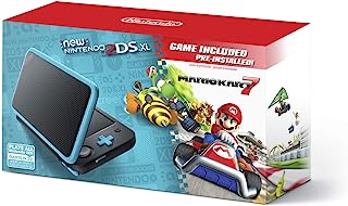 Book Cover New Nintendo 2DS XL - Black + Turquoise With Mario Kart 7 Pre-installed - Nintendo 2DS