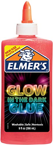 Book Cover Elmer's Magical Liquid Slime Activator (8.75 fluid ounces) and Elmer's Glow in the Dark Liquid Glue, Great for Making Slime, Washable, Assorted Colors, 5 Ounces Each