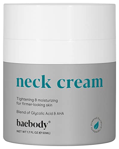 Book Cover Baebody Neck Cream with AHAs, CoQ10, Glycolic Acid & Green Tea, 1.7 Ounces
