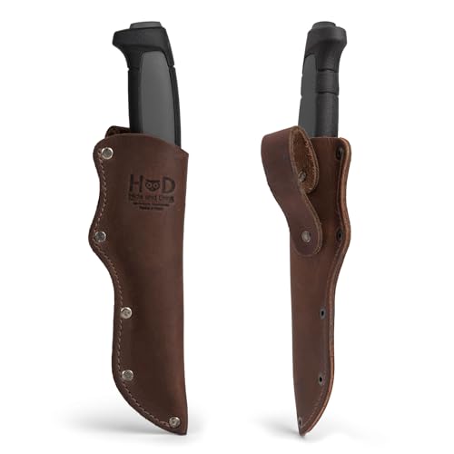 Hide & Drink, Thick Leather Mora Knife Sheath w/Belt Loop Handmade Includes 101 Year Warranty :: Bourbon Brown