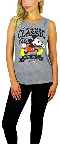 Disney Womens Mickey Mouse 90th Anniversary Graphic Sleeveless Tank Top