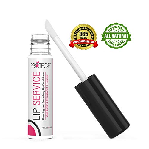 Book Cover Premium Lip Plumper and Conditioner Gloss Enhancer that Really Works - Lip Service - Maximizes Fullness and Beauty - Anti-Aging Repair Treatment Serum for Sexy Plump City Lips Reduces Wrinkles (5ml)