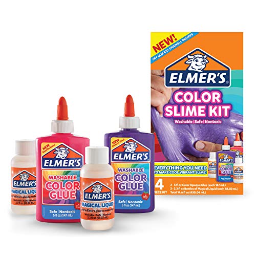 Book Cover Elmer's Color Slime Kit, 2-Count + 2-Activator, Pink/Purple