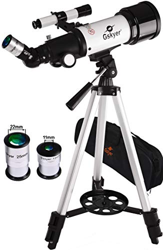 Book Cover Gskyer Telescope, Travel Scope, 70mm Aperture 400mm AZ Mount Astronomical Refractor Telescope for Kids Beginners - Portable Travel Telescope with Carry Bag, Smartphone Adapter and Wireless Remote