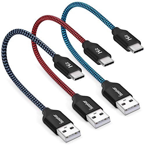 USB Type C Cable, iSeekerKit Short 1ft Type C (USB C) to USB A Cable Compatible Samsung Galaxy S8, Google Pixel, LG G6, Nexus 6P, Nintendo Switch, USB C Devices