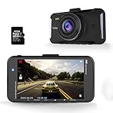 Trochilus Dash Cam, 1080p FHD Dashboard Camera with 4”LCD Screen Car Camera with 170°Wide Angle ,g-Sensor, WDR, Loop Recording, Parking Monitor, Motion Detection and 32gb SD Card Included.