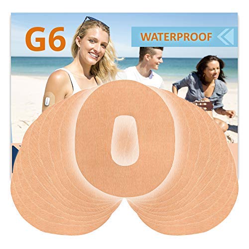 FixiC â€“ Adhesive Patches for G6 â€“ 25 Pack Premium Waterproof Adhesive Patches â€“ Pre Cut Back Paper â€“ TAN Color â€“ Adhesive Patch for G6 â€“ Long Fixation!