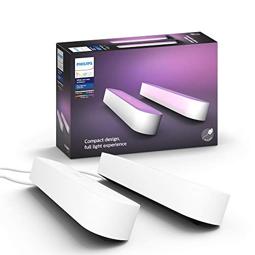 Book Cover Philips Hue Play White & Color Smart Light, 2 Pack Base kit, Hub Required/Power Supply Included (Works with Amazon Alexa, Apple Homekit & Google Home)