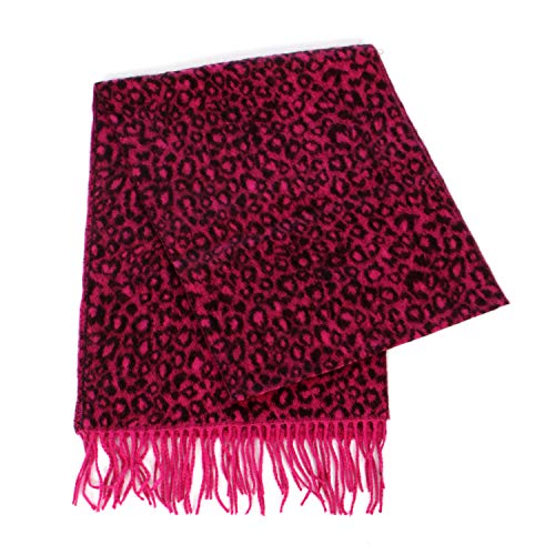 Book Cover Cashmerefeel winter soft scarf, for women, classic warm plaid shawl wrap, Leopard Red