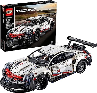Book Cover LEGO Technic Porsche 911 RSR 42096 Race Car Building Set STEM Toy for Boys and Girls Ages 10+ features Porsche Model Car with Toy Engine (1,580 Pieces)