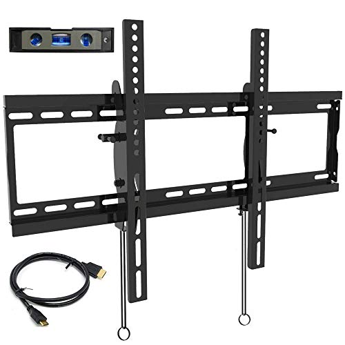 Book Cover Everstone Tilt TV Wall Mount Bracket for Most 32-80 Inch LED,LCD,OLED,Plasma Flat Screen,Curved TVs,Low Profile,Up To VESA 600 x 400 and 165 LBS,Includes HDMI Cable and Level,Fits 16