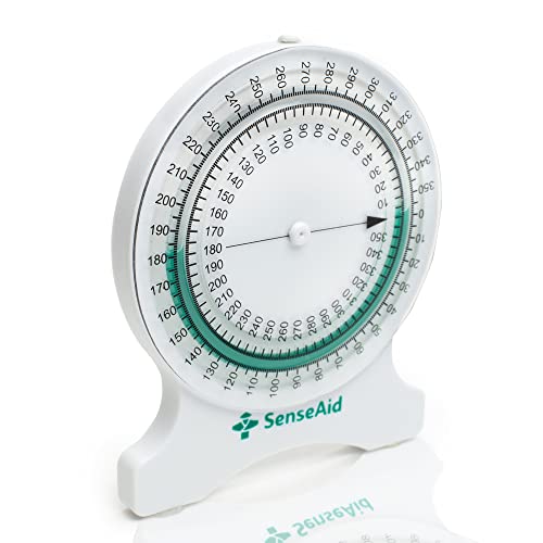 Book Cover Inclinometer for Physical Therapy | No-Leak PT Inclinometer for Range of Motion (ROM) Measurements by SenseAid. for Students and Professionals
