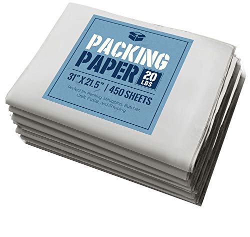Book Cover Newsprint Packing Paper: 20 lbs of Unprinted, Clean Newsprint Paper, 31