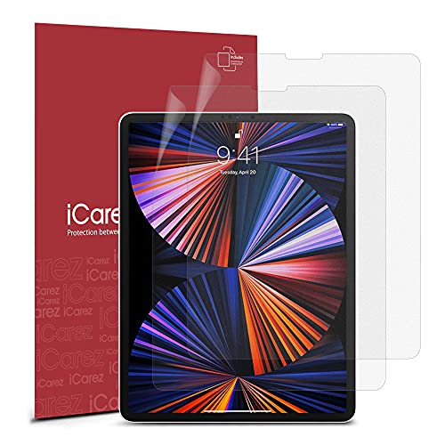 Book Cover iCarez Matte Screen Protector for iPad Pro 12.9 without Home Button 12.9-inches, 2-Pack Anti-glare