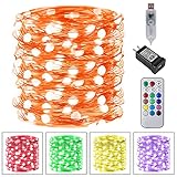 10 Pack Fairy Lights 7 Feet 20 LED Firefly Lights Battery Operated String Lights Silver Coated Copper Wire Starry Moon Lights for DIY Wedding Bedroom Indoor Party Decoration (Purple)