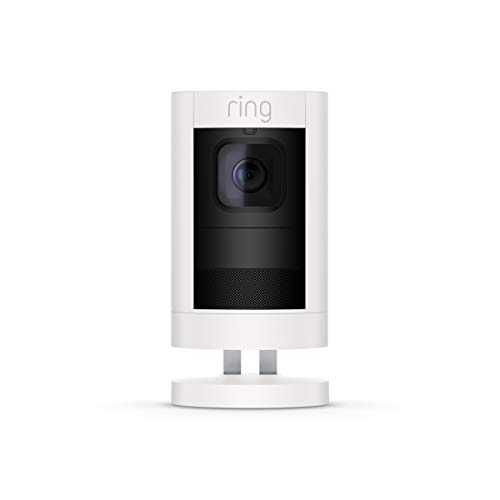 Book Cover Ring Stick Up Cam Battery HD Security Camera with Two-Way Talk, Night Vision, White, Works with Alexa