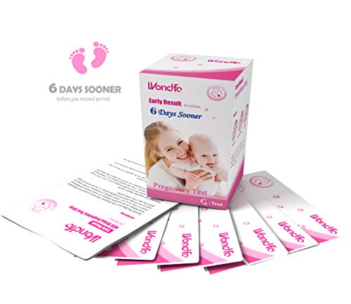 Wondfo 25 Pack (10mIU) Early Result Pregnancy HCG Urine Test Strips. 25 HCG Tests 10mIU
