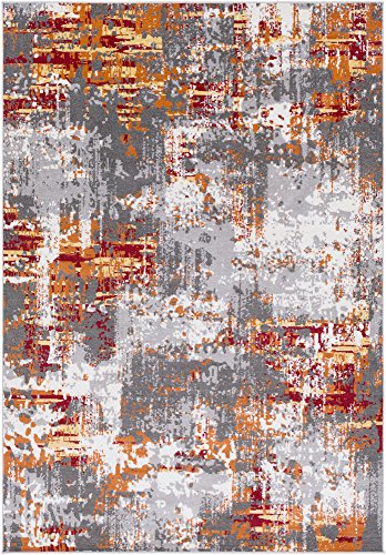 Book Cover Hauteloom Salina Abstract Gray Orange 5'3