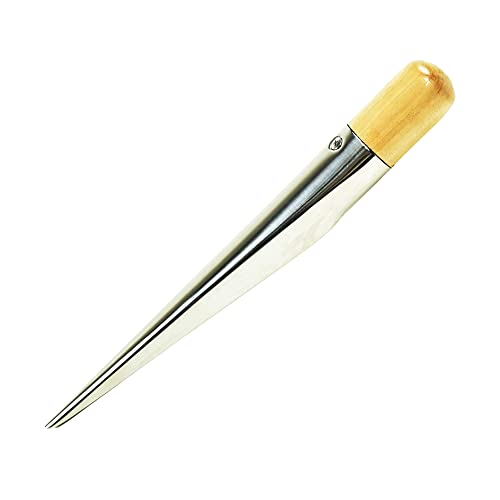MARINE CITY Wooden Handle 304 Grade Stainless Steel Splicing FID Spike with Sanded Smooth Beech Wood Handle for Ropes – Marines – Hardware Accessories – Ships (Pack of 1) (Small)