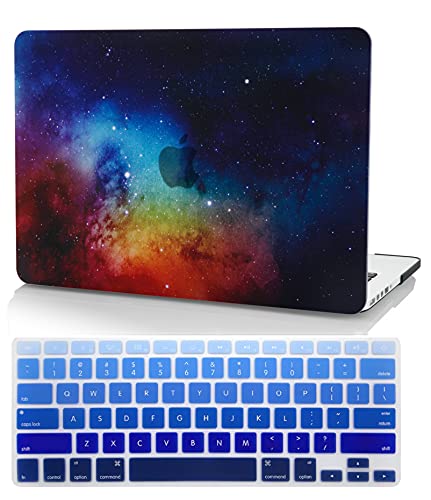 Book Cover KECC Compatible with MacBook Pro 15 inch Case Cover 2016-2019 Release A1990 A1707 with Touch Bar Plastic Hard Shell + Keyboard Cover (Night Dream)