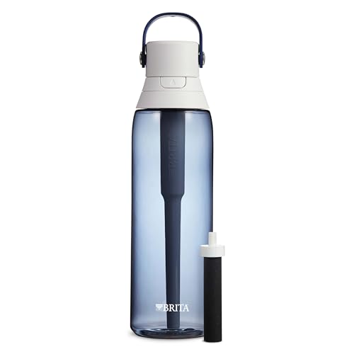 Book Cover Brita Water Bottle with Filter, 26 Ounce Premium Filtered Water Bottle, BPA Free, Night Sky and assorted colors