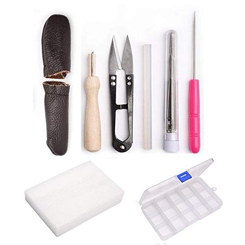 Needle Felting Craft Kit Set, 16 Pcs Wool Felt Tools with 7 Needles and Felting Foam kit Felting Mat Awl Needles by MOMODA