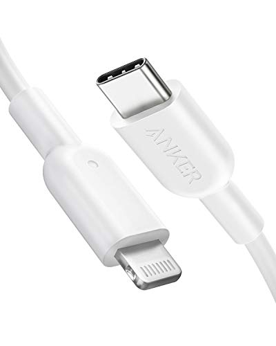 Book Cover Anker USB C to Lightning Cable (6ft, MFi Certified) Powerline II for iPhone 13 13 Pro 12 Pro Max 12 11 X XS XR 8 Plus, AirPods Pro, Supports Power Delivery (Charger Not Included)(White)