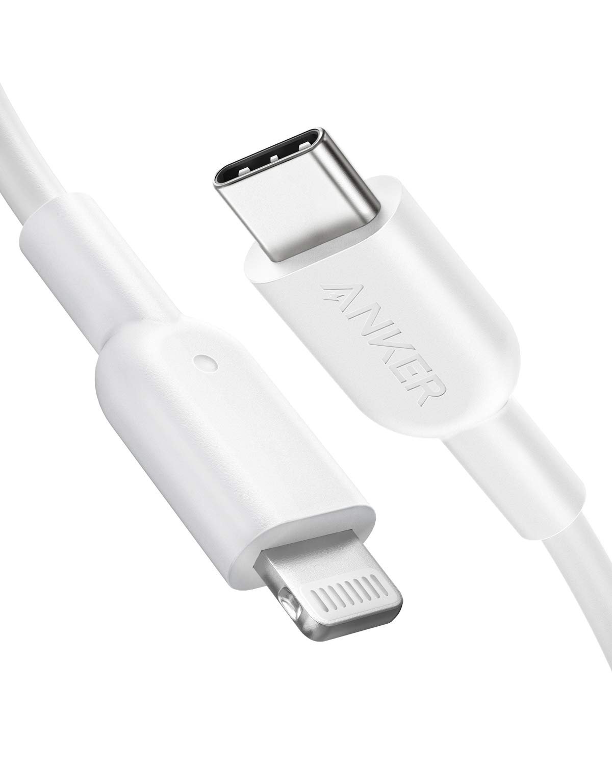 Book Cover Anker USB C to Lightning Cable, 321 (3ft,White), MFi Certified Cable for iPhone 13 Pro 12 Pro Max 12 11 X XS, AirPods Pro, Supports Power Delivery (Charger Not Included) 3ft White 1