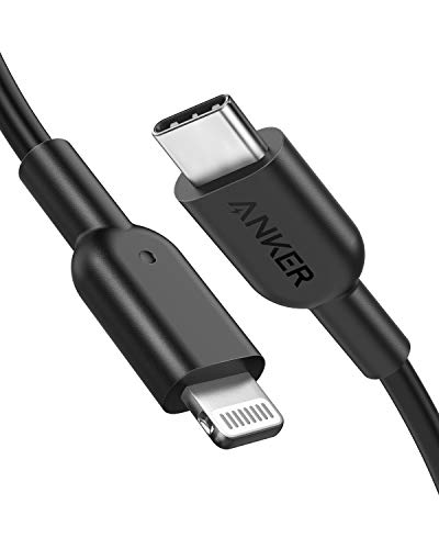 Book Cover Anker USB C to Lightning Cable [6ft MFi Certified] Powerline II for iPhone 13 13 Pro 12 Pro Max 12 11 X XS XR 8 Plus, AirPods Pro, Supports Power Delivery (Charger Not Included) (Black)