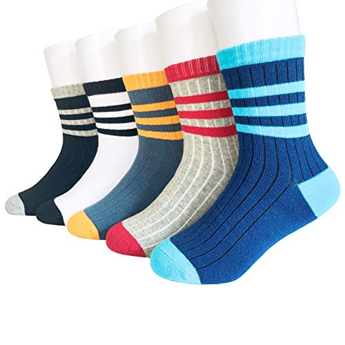 Eilin Fashion Kids Boys Colorful Novelty Fashion Cotton Crew Socks 5 Pairs