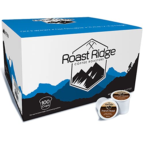Roast Ridge Single Serve Coffee Pods for Keurig K-Cup Brewers, French Roast, Dark Roast, 100 Count