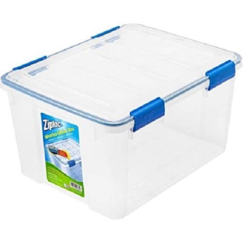 IRIS USA, Inc. Ziploc 44 Qt./11 Gal. WeatherShield Storage Box, Clear