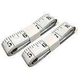 SumVibe 79 Inches/200cm Soft Tape Measure,Pocket Measuring Tape for Body Sewing Tailor Cloth Measurement,White 2-Pack